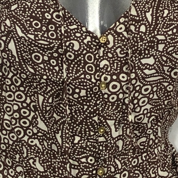 IZOD boho hippie v neck sleeveless blouse - Picture 2 of 8